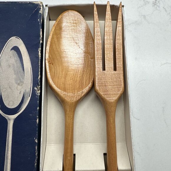 Vintage  Serving Fork/Spoon DELFT STYLE ceramic Blue White Party Host Gift - Picture 3 of 9